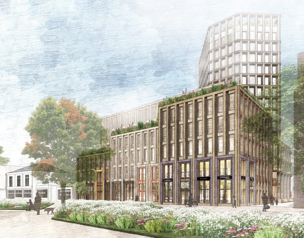 Aanzicht vanaf station